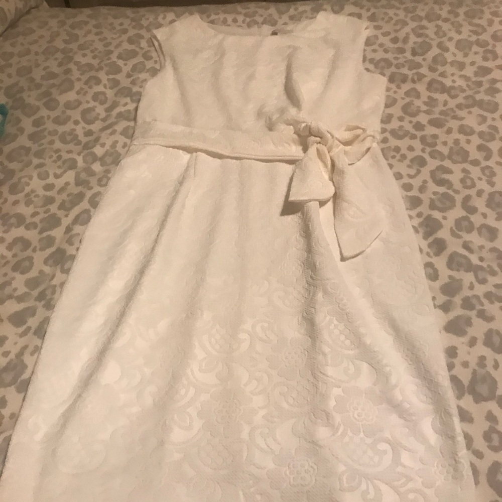 White midi dress